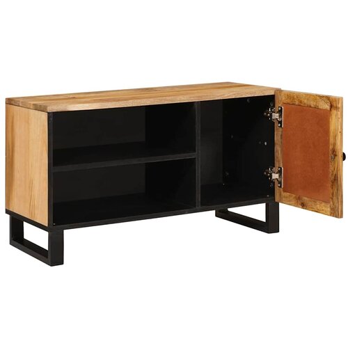  ormar s pohranom Smeđa 80 x 33 x 46 cm Čvrsto drvo manga Slike