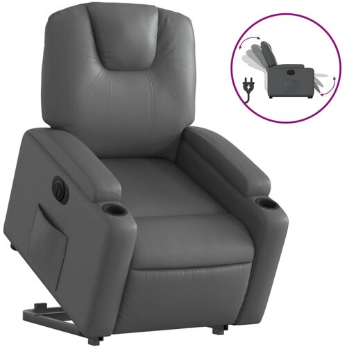 Maison Chic Električni naslanjač - Relax naslanjač s funkcijo vstajanja sivo umetno usnje, (22062583) Cene