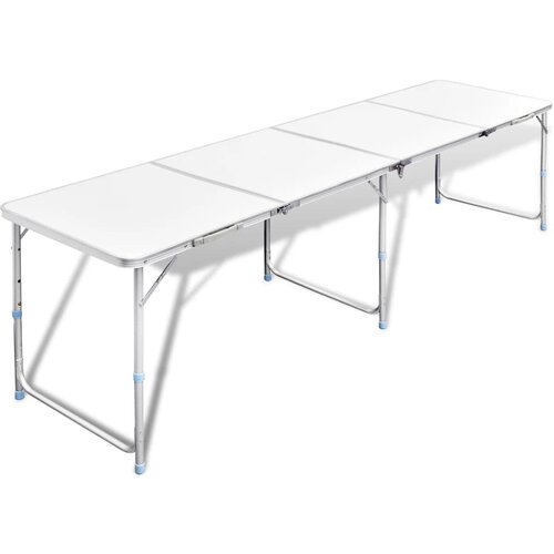 VidaXL Zložljiva aluminijasta miza za kamp. z nastavljivo vi&amp;scaron;ino 240 x 60 cm, (20816949) Slike