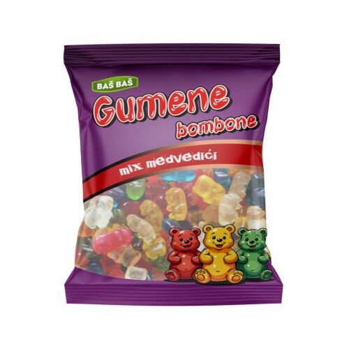 Ba&amp;scaron; Ba&amp;scaron; BOMBONE GUMENE MIX MEDE 100G Slike
