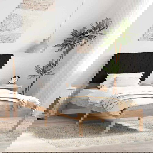  Okvir za krevet s uzglavljem Smeđa 90 x 190 cm tkanina Cijene