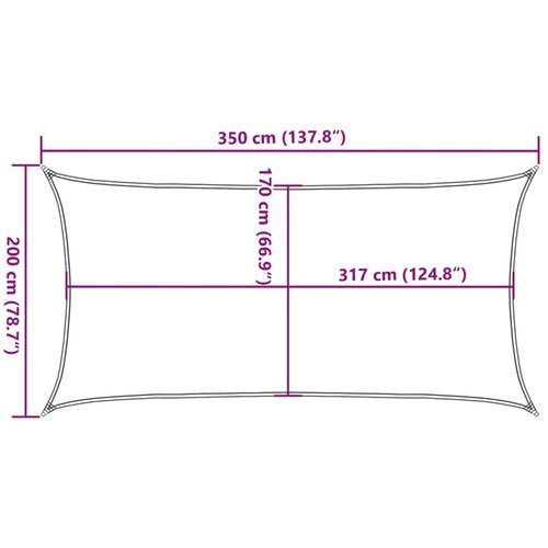  Jedro protiv sunca svjetlosivo 3,5x2 m 100% poliestera Oxford Slike