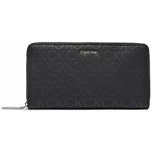 Calvin Klein Velika ženska denarnica Ck Must Za Wallet Xl_Epi Mono K60K611869 Črna