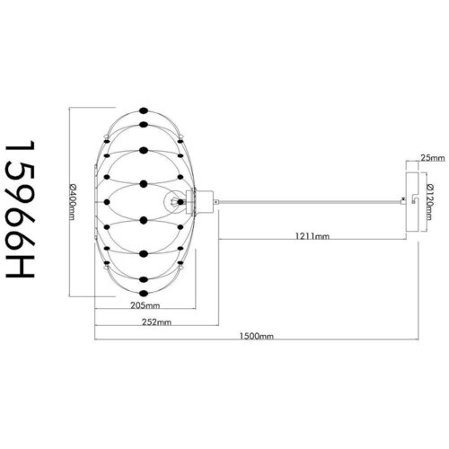 Globo VISEČA SVETILKA GREYS 40/150 cm E27 Slike