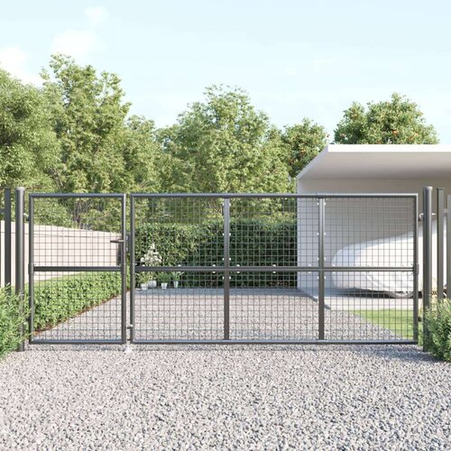  Mrežasta vrtna vrata antracit 350 x 175 cm od pocinčanog čelika Slike