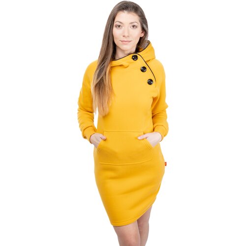 Glano Women's Sweatshirt Dress - yellow Slike