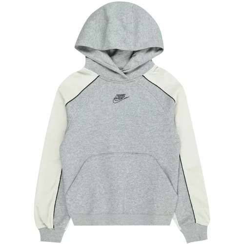 Nike Sportswear Sweater majica 'AMPLIFY' bež / siva melange / crna