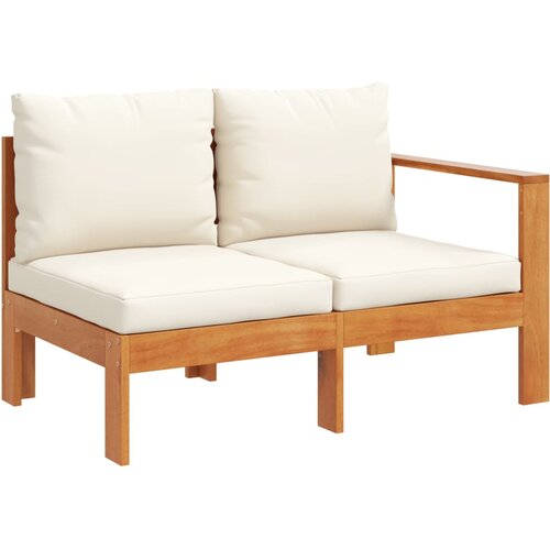  6-dijelna set vrtnih sofa s jastucima masivno bagremovo drvo Krema Slike