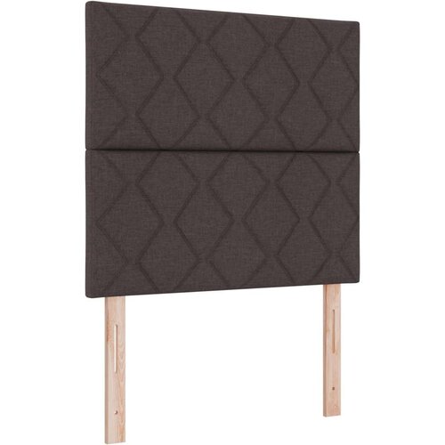 VidaXL Krevet s kutijom opruga i madracem tamnosmeđa 100x200 cm tkanina Slike