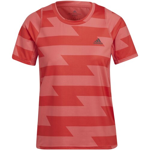 Adidas rn fast aop tee, ženska majica za trčanje, crvena HH9209 Slike