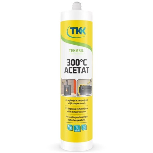 Tkk silikon 300 c crni 300ml Slike