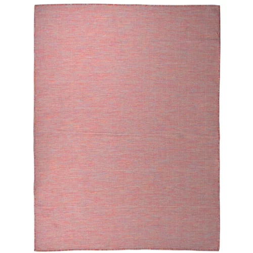 Vanjski tepih ravnog tkanja 120 x 170 cm crveni