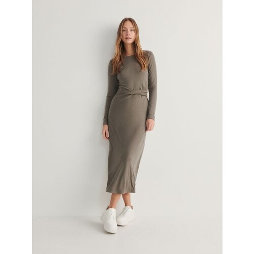 Reserved maxi obleka - kaki Cene