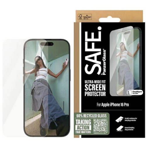 PanzerGlass SAFE BY KALJENO STEKLO ZA IPHONE 16 PRO ULTRA-WIDE FIT, (21911405) Cene