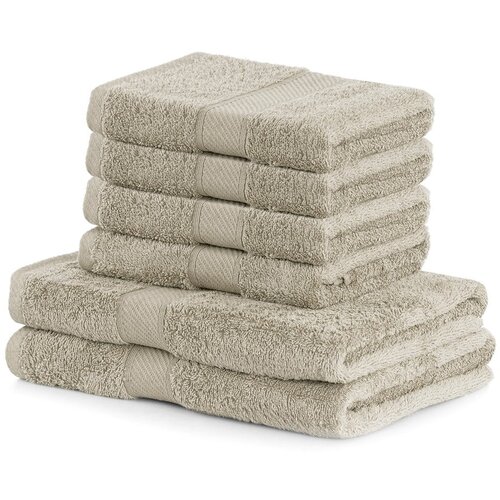 Restilo Komplet 2 bež kopalnih brisač in 4 brisač DecoKing Bamby Beige Cene