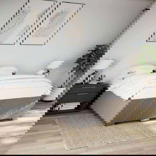 vidaXL Okvir za krevet bez madraca smeđesivi 140x200 cm od tkanine Cene