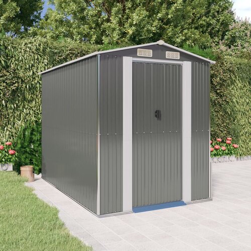 vidaXL Vrtno spremište svjetlosivo 192x274x223 cm pocinčani čelik Cijene
