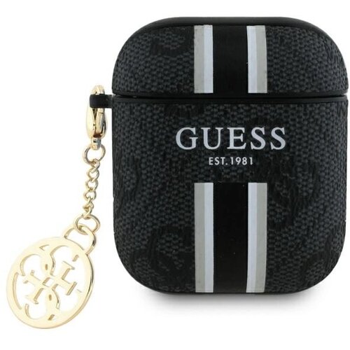 Guess OVITEK GUA2P4RPSK ZA AIRPODS 1/2 BLACK BLACK 4G STRIPE, (22006502) Slike