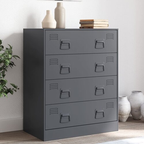 vidaXL Komoda antracitna 67x39x83 cm jeklo Cene