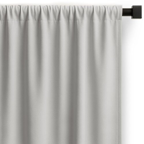 Restilo curtain CARLI color gray plain style classic tape type of material - textiles oxford 200x270 Cene