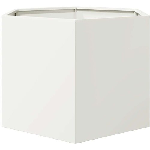 VidaXL Vrtna sadilica bijela &amp;scaron;esterokutna 69x60x45 cm čelična Slike