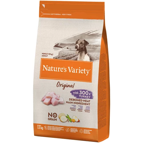 Nature's Variety Original NoGrain Mini Adult s puranom - Varčno pakiranje: 3 x 1,5 kg