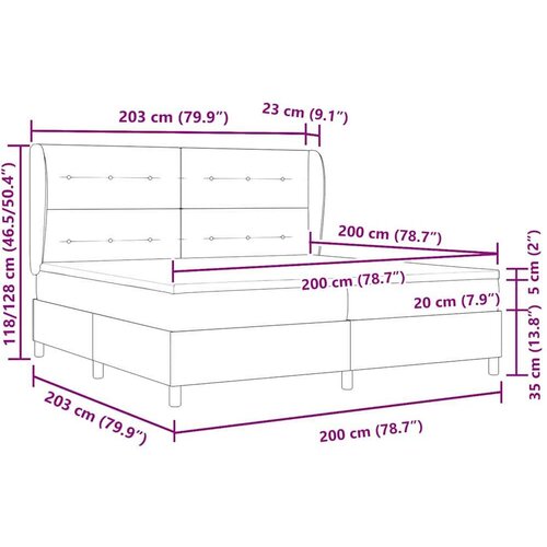 Box spring krevet Ružičasta 200 x 200 cm Poliester Slike