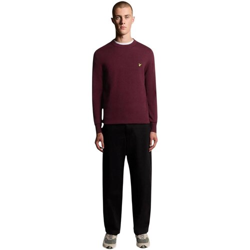 Lyle &amp;amp; Scott Puloverji Cotton Merino Crew Neck Jumper 263MLSKN2110VC Rdeča Slike