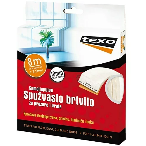 Texo Traka za brtvljenje (Bijele boje, 8 m x 10 mm, Širine otvora 1 – 3,5 mm)