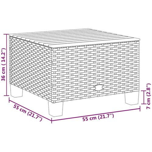 VidaXL 5-dijelni vrtni set sofa s jastucima bež od poliratana Slike