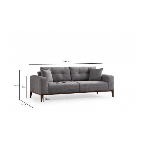 Atelier Del Sofa sofa trosed sinor 3 seater light grey Slike