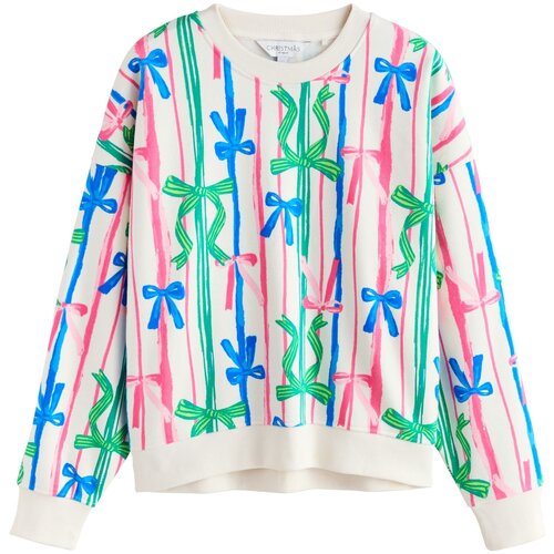 Next Sweater majica plava / travnato zelena / roza / bijela Slike