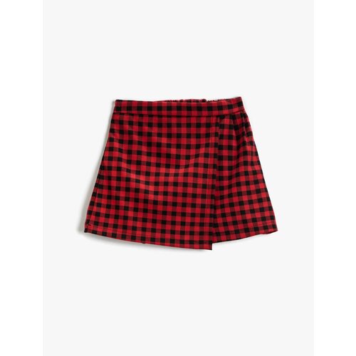 Koton Plaid Shorts Skirt With Elastic Waist Slike