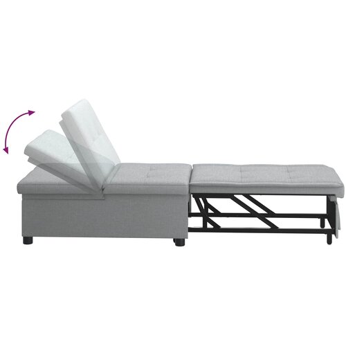  Krevet-sofa na razvlačenje Svijetlo siva 194 x 50 x 82 cm Slike