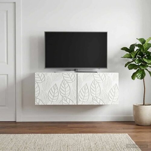  TV ormar za zid 78 5 x 31 cm Bijela Konstruirano drvo Zidne - Bijela 78 5 x 31 cm Slike