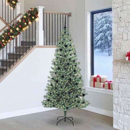  Umjetno Božićno Drvo s Snježnim Flokom i LED Svjetlom 240 cm Cene