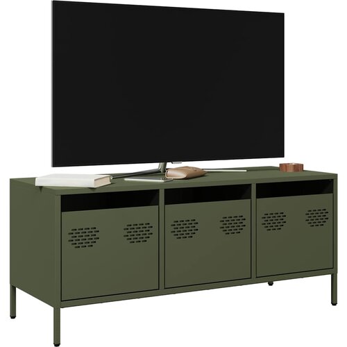  TV ormarić maslinastozeleni 101,5 x 39 x 43,5 cm čelični Zelena Cijene