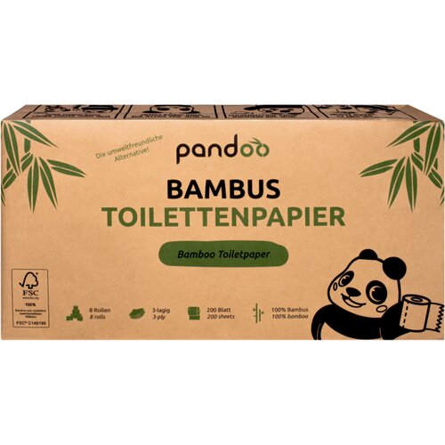 Pandoo Toaletni papir iz bambusa - 1 pak. Cene