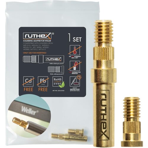 Ruthex 2x adapter za lemljenje vrhova za Weller seriju ET &amp;amp; LT - 1 kom Slike