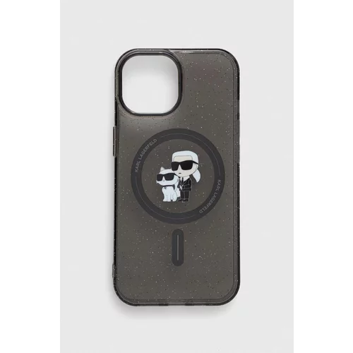 Karl Lagerfeld Etui za telefon iPhone 15 6.1 črna barva