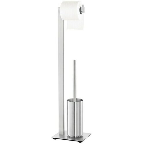 Zack Linea Stalak za WC četku i toaletni papir (Visina: 72,5 cm, Plemeniti čelik, Mat) Slike