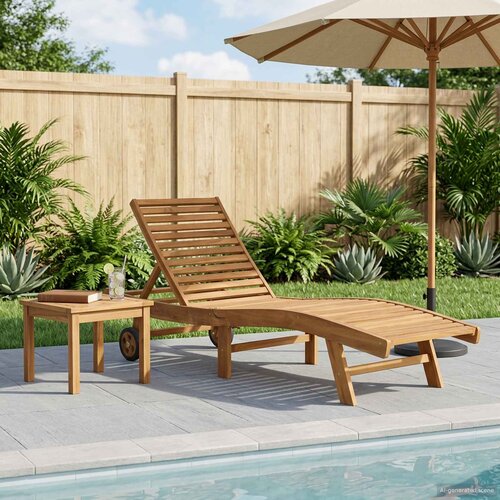  Ležaljka Smeđa Čvrsto teak drvo Cijene