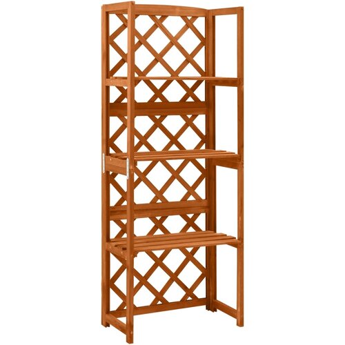 vidaXL Oporna mreža s policami 55x30x140 cm trden les jelke Cene