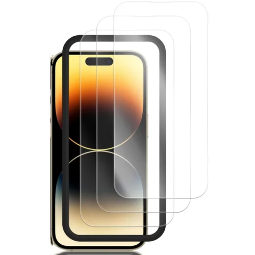 INF Film iz kaljenega stekla visoke ločljivosti, aluminijeva zlitina Popolna zaščita pred padci za iPhone Transparent iPhone 14 Pro, (21236579)