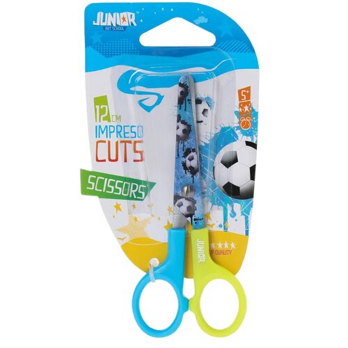 Junior Јunior Impreso makaze za sečenje, blister, fudbalska lopta, 12 cm, plave Slike
