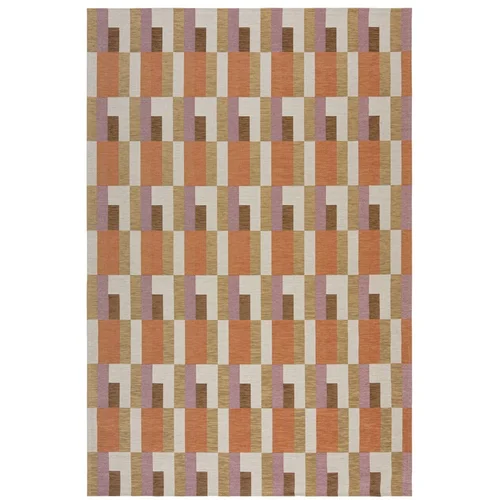 Flair Rugs Narančasti/u prirodnoj boji tepih 120x170 cm Riley Block Geo –