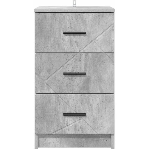  Noćni ormar Beton siva 38 x 38 x 66 cm Konstruirano drvo Slike