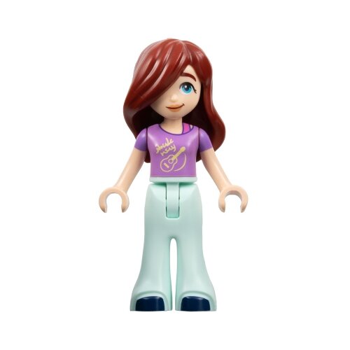Lego friends frnd617 Friends Paisley - Medium Lavender Shirt with Guitar, Light Aqua Trousers Bell-Bottoms, Dark Blue Shoes Cene