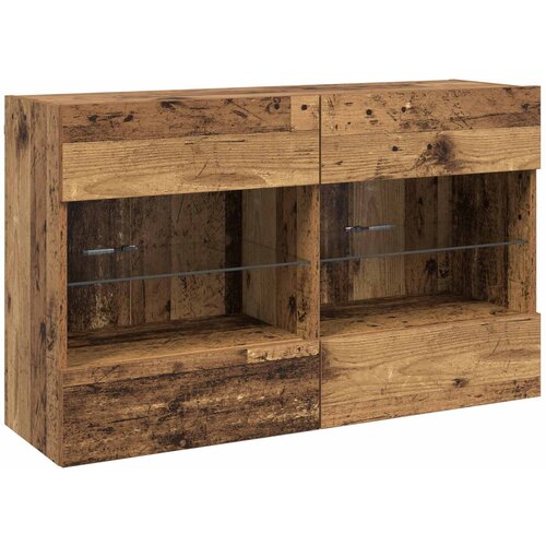 VidaXL TV zidni ormar Staro drvo 98 5 x 30 x 60 5 cm Konstruirano drvo - Staro drvo 98 5 cm 1 Slike