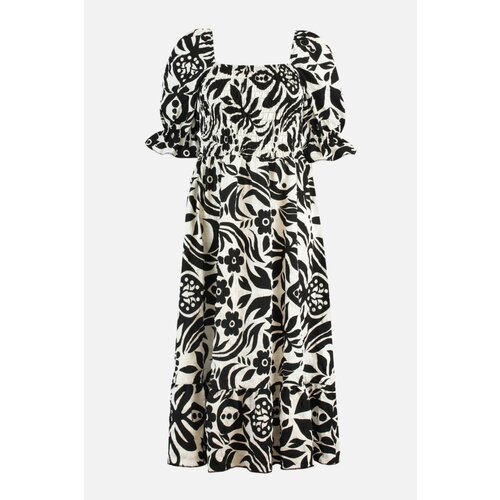 Trendyol Design Black Patterned Gipe Dress Slike